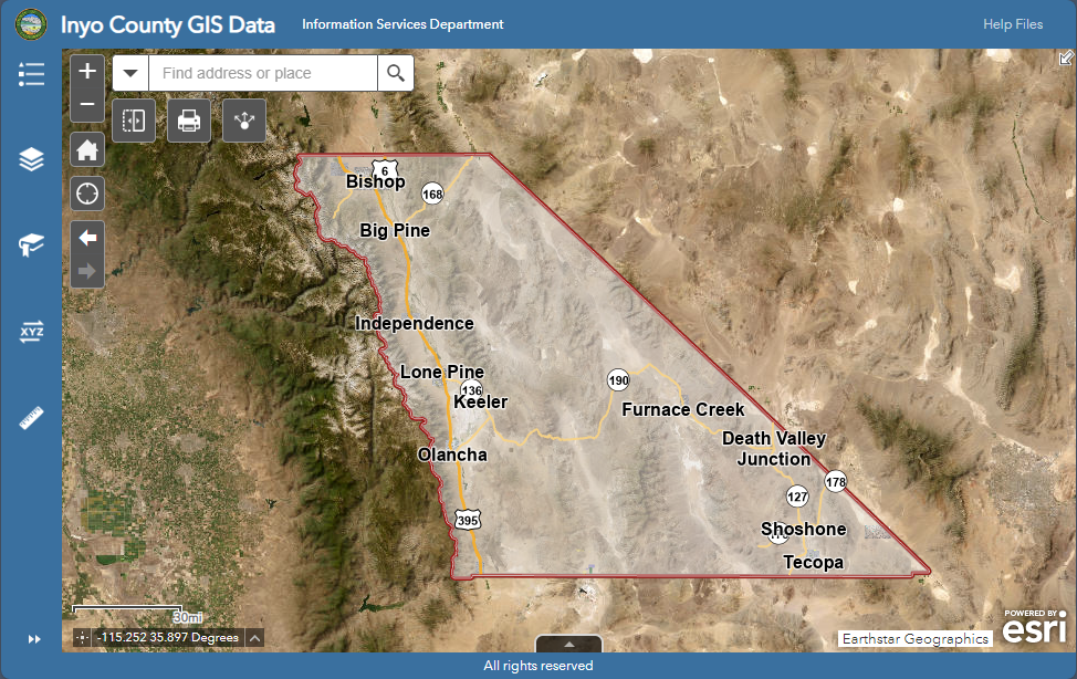 Public Maps Inyo County California